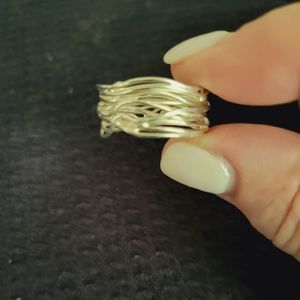 "Out on a limb" .925 sterling ring, size 11